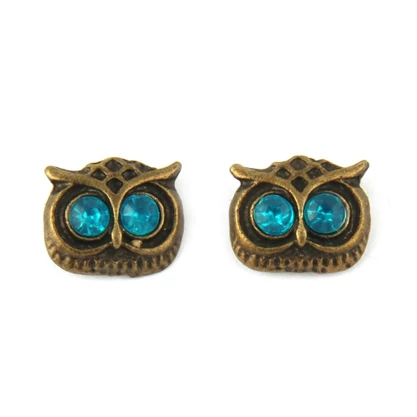 Bagolyfej fülbevaló