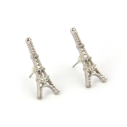 Eiffel tornyos fülbevaló - ezüst színű